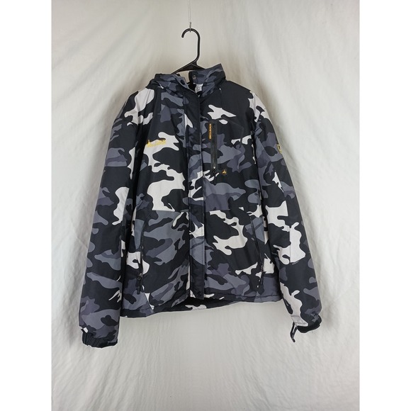 unco & boror Jackets & Blazers - White Camo Jacket Vator 189 Fur Lined Hooded Jacket